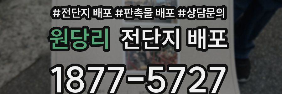 원당리 전단지 배포