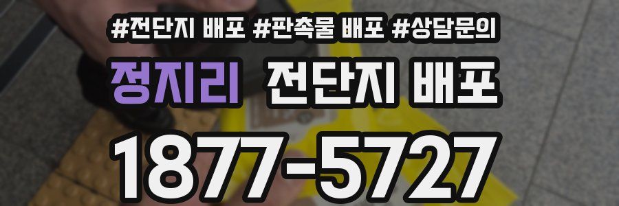 정지리 전단지 배포