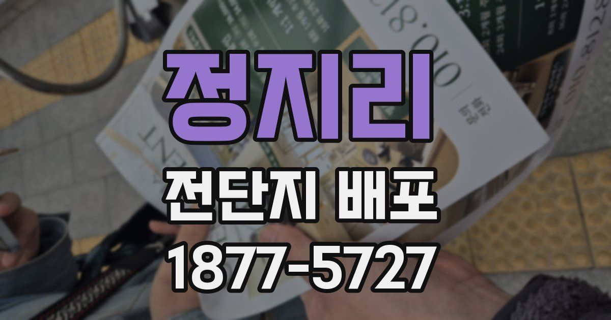 정지리 전단지 배포