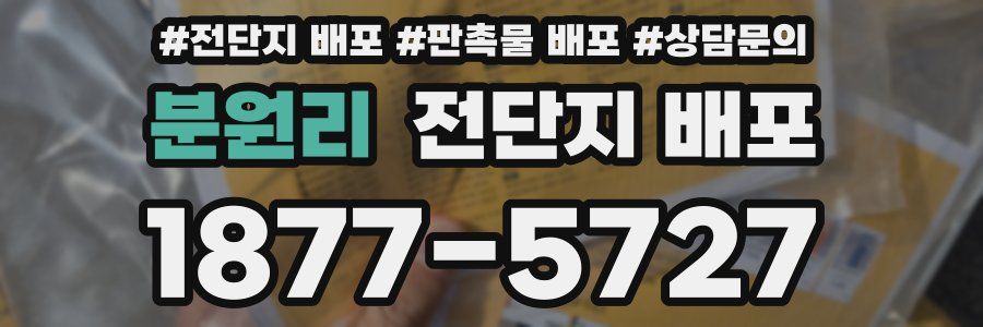 분원리 전단지 배포