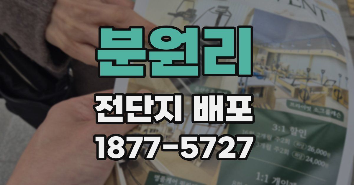 분원리 전단지 배포