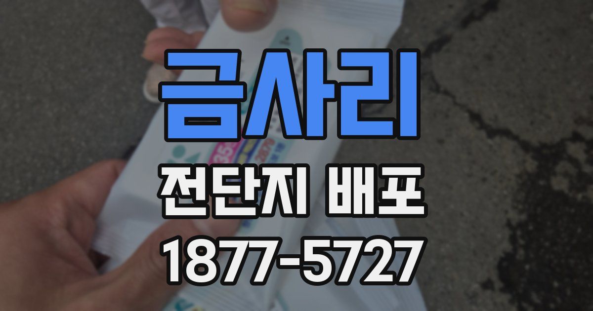 금사리 전단지 배포