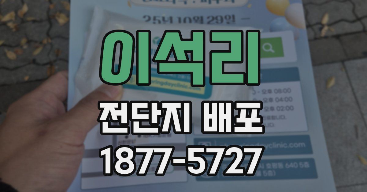 이석리 전단지 배포