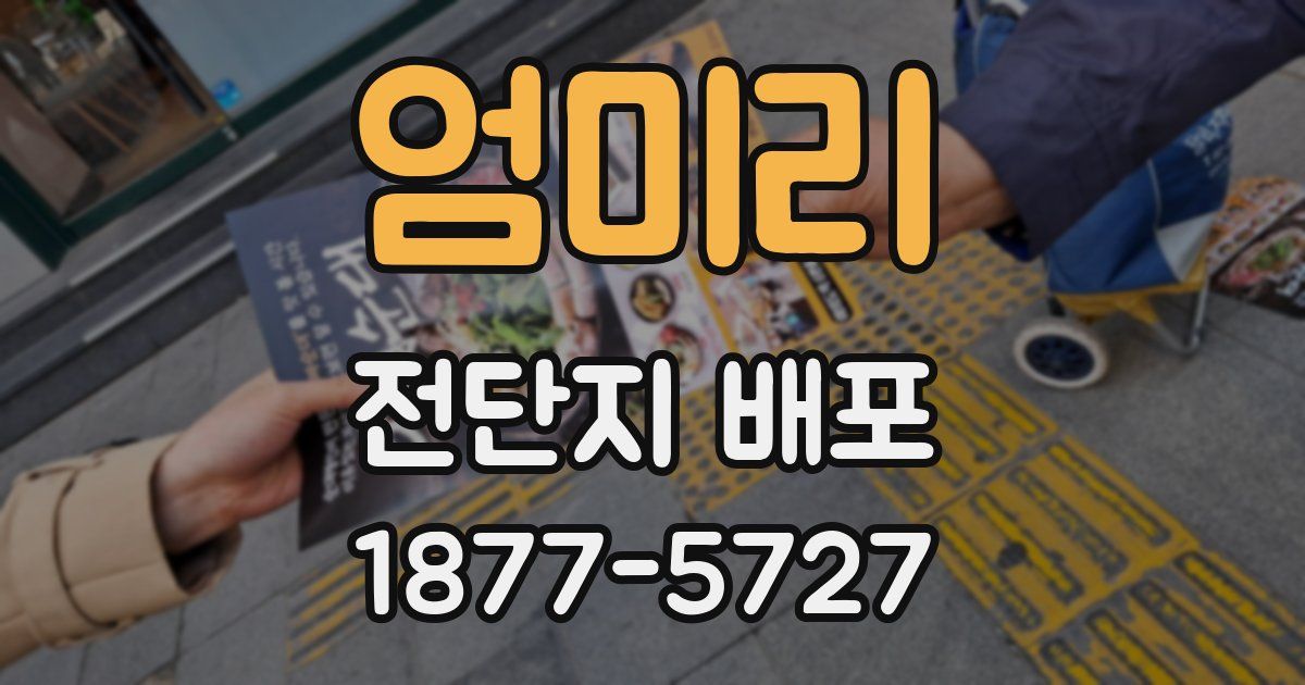 엄미리 전단지 배포