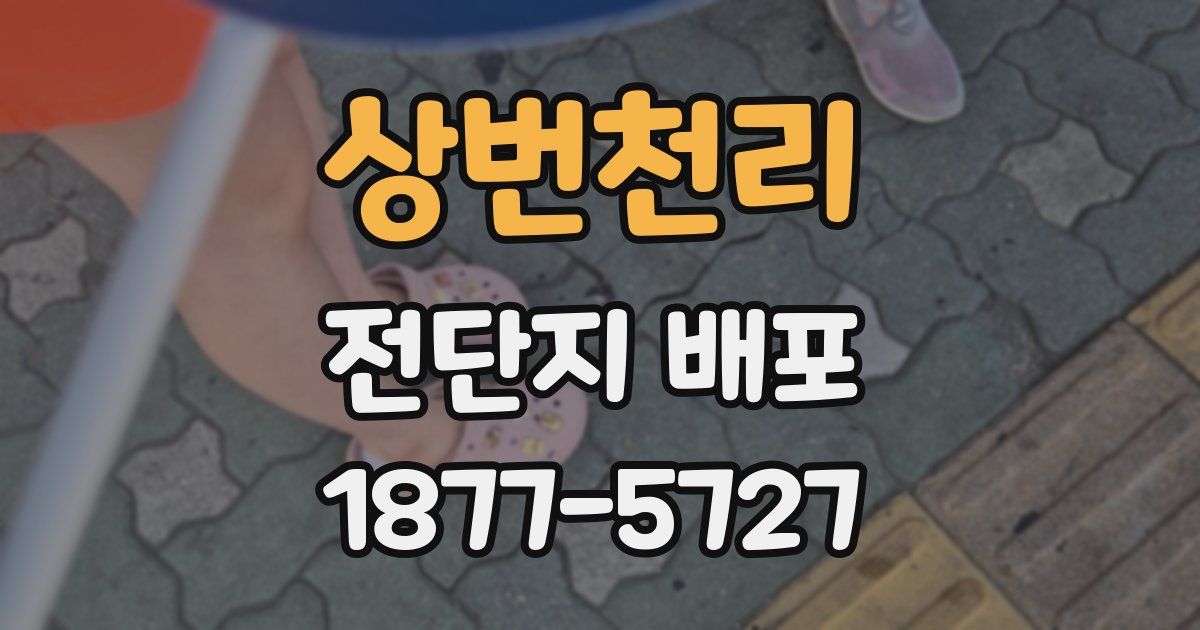 상번천리 전단지 배포