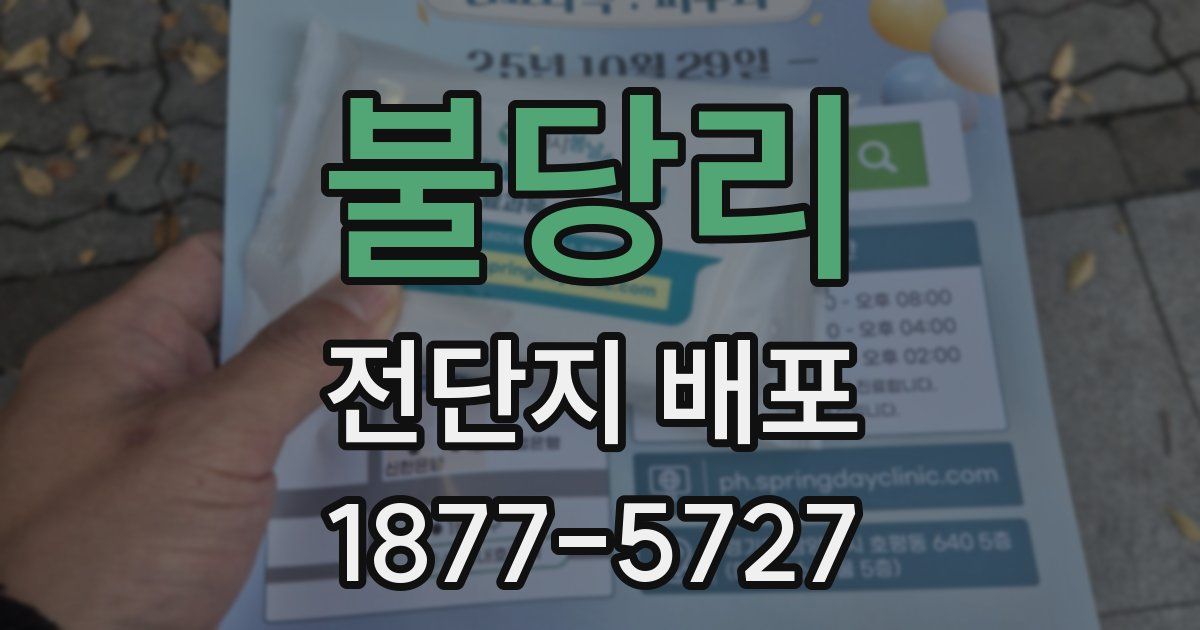 불당리 전단지 배포