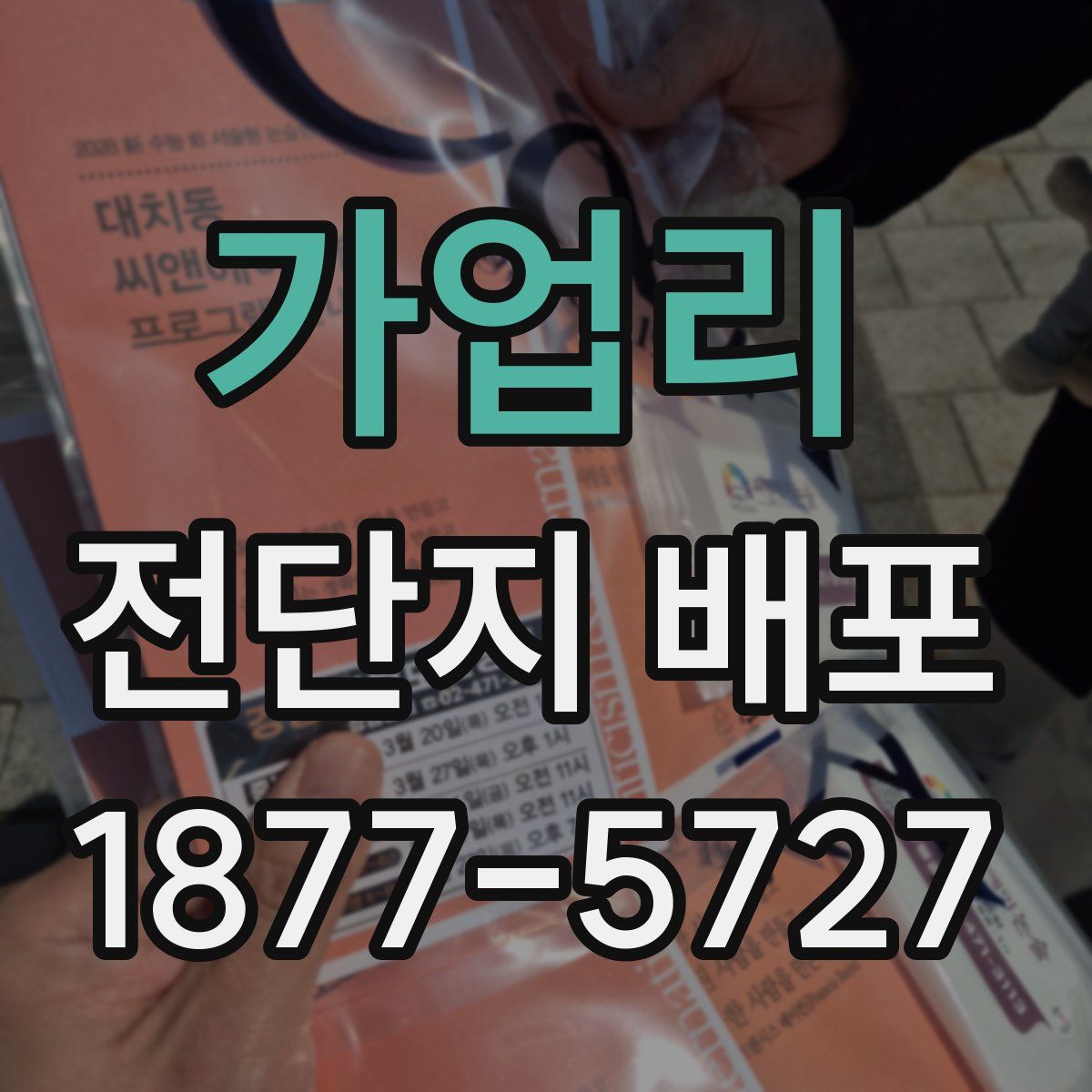 가업리 전단지 배포