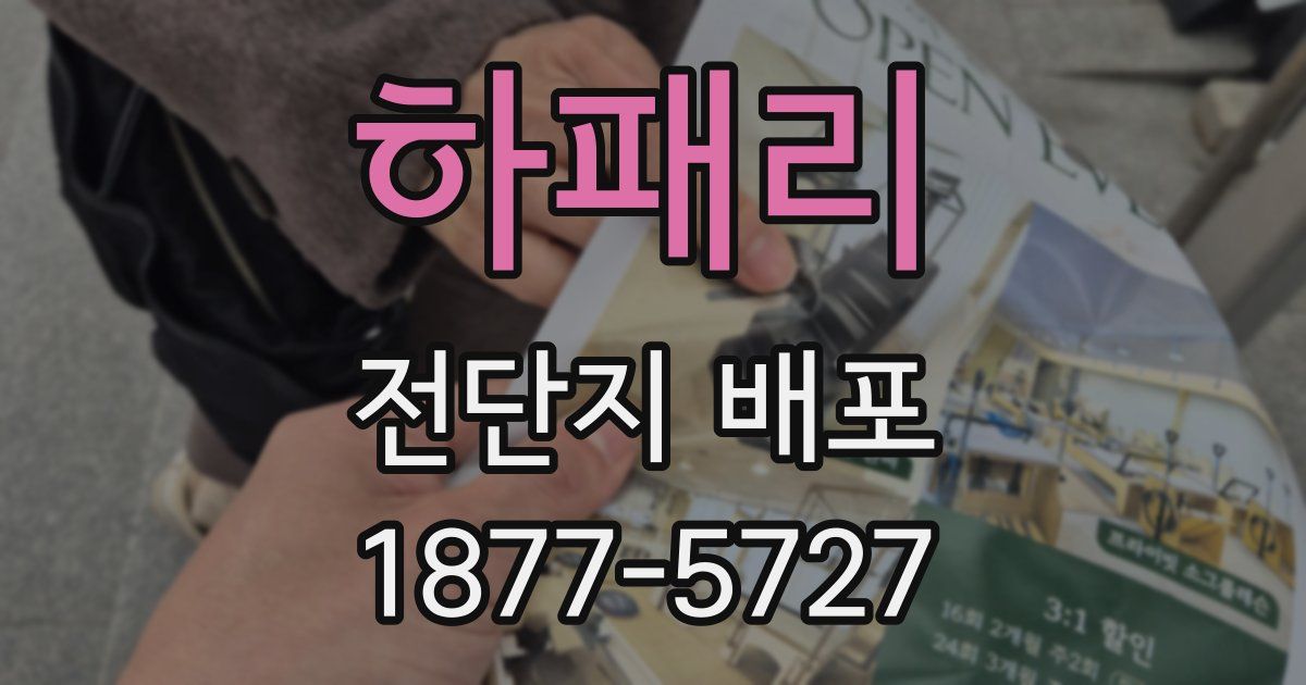 하패리 전단지 배포
