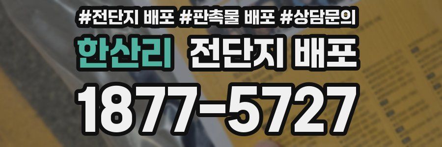 한산리 전단지 배포