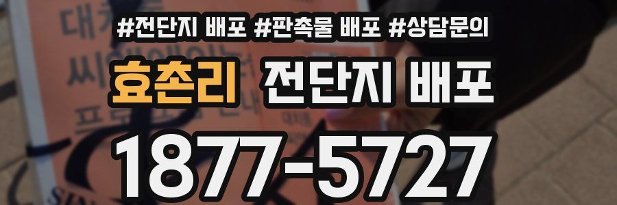 효촌리 전단지 배포