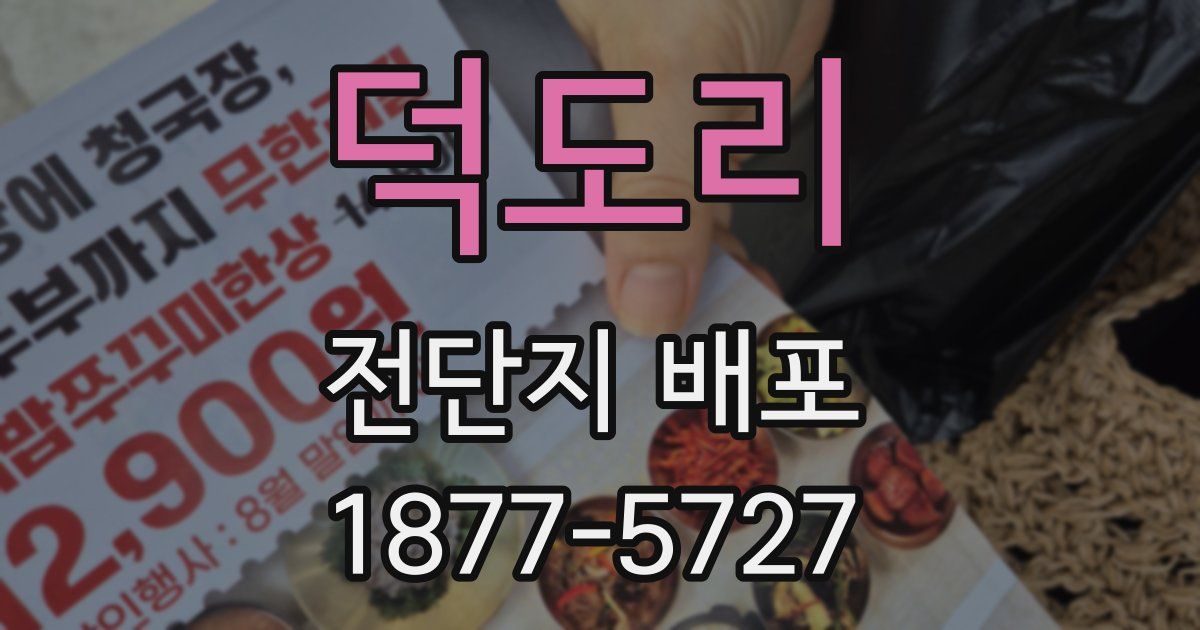 덕도리 전단지 배포
