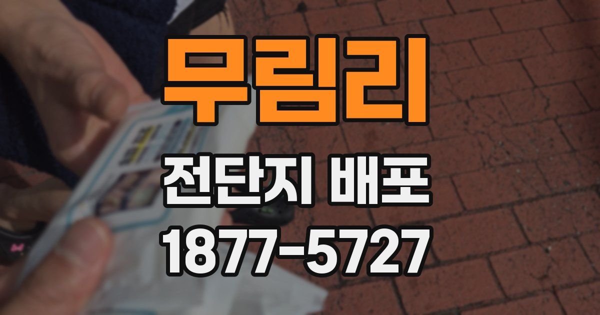 무림리 전단지 배포