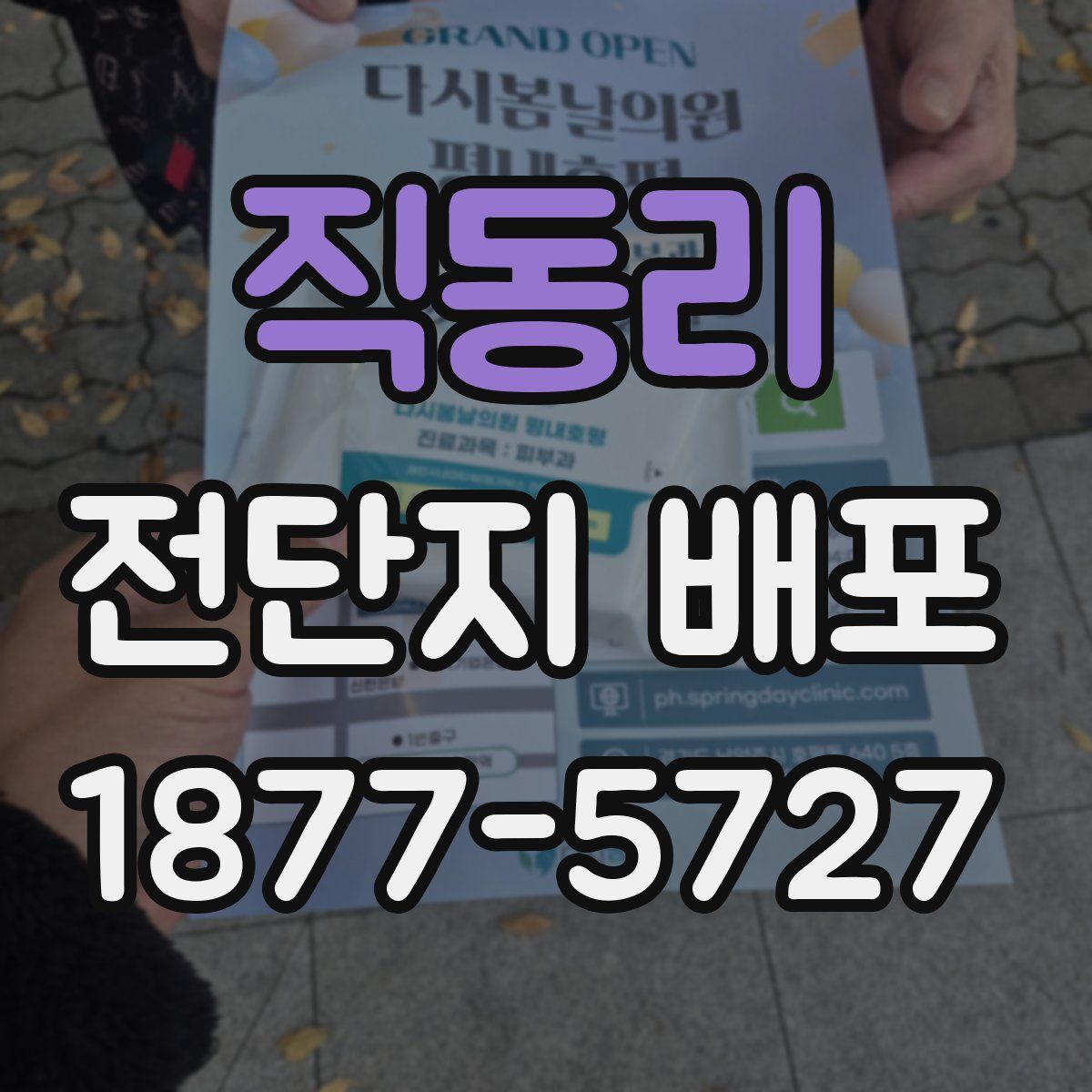 직동리 전단지 배포