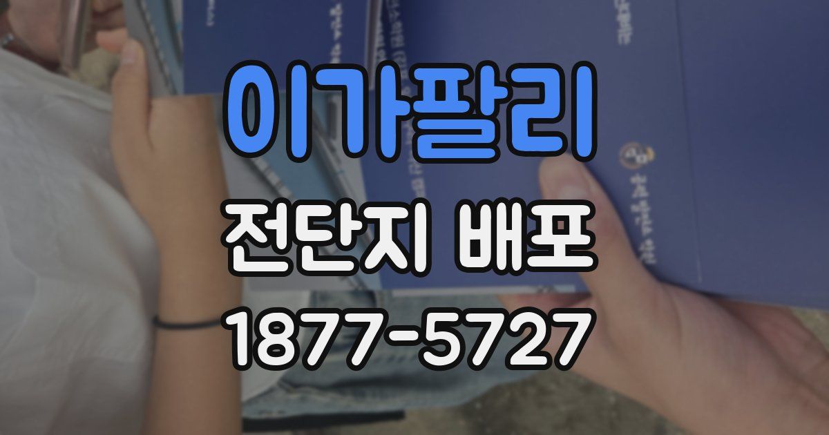 이가팔리 전단지 배포
