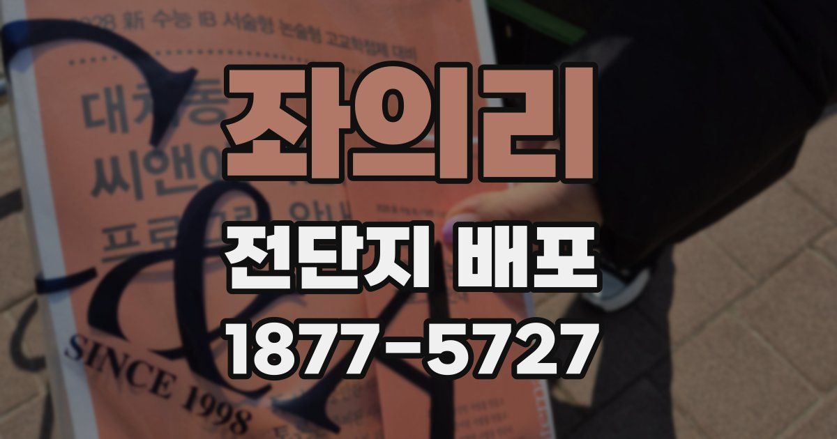 좌의리 전단지 배포