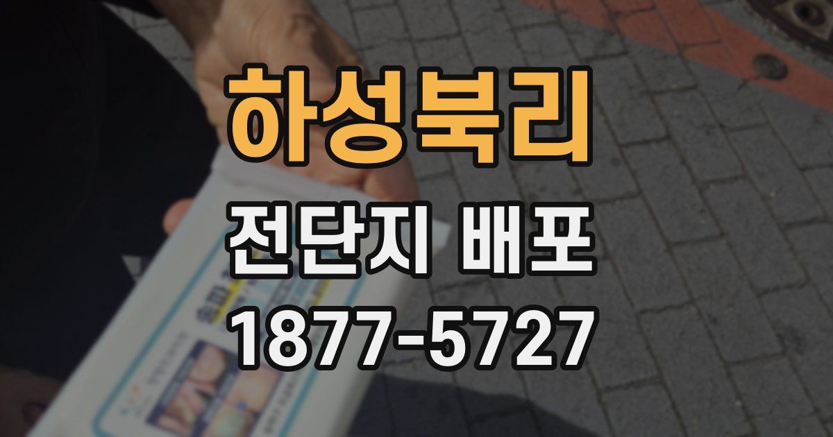 하성북리 전단지 배포