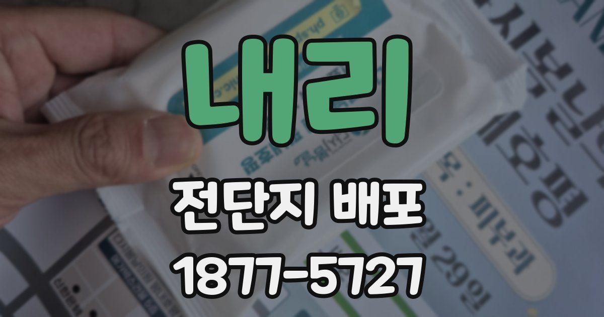 내리 전단지 배포