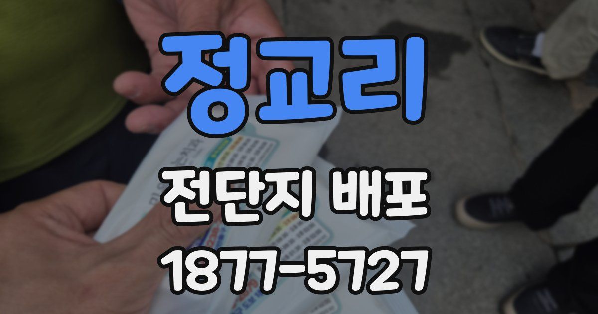 정교리 전단지 배포