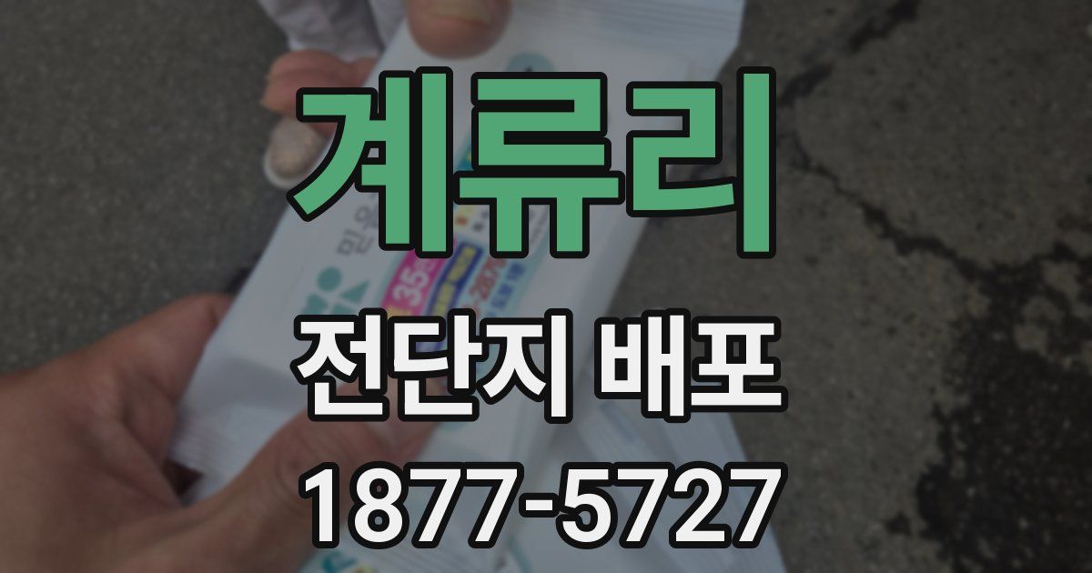 계류리 전단지 배포