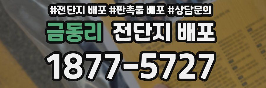 금동리 전단지 배포