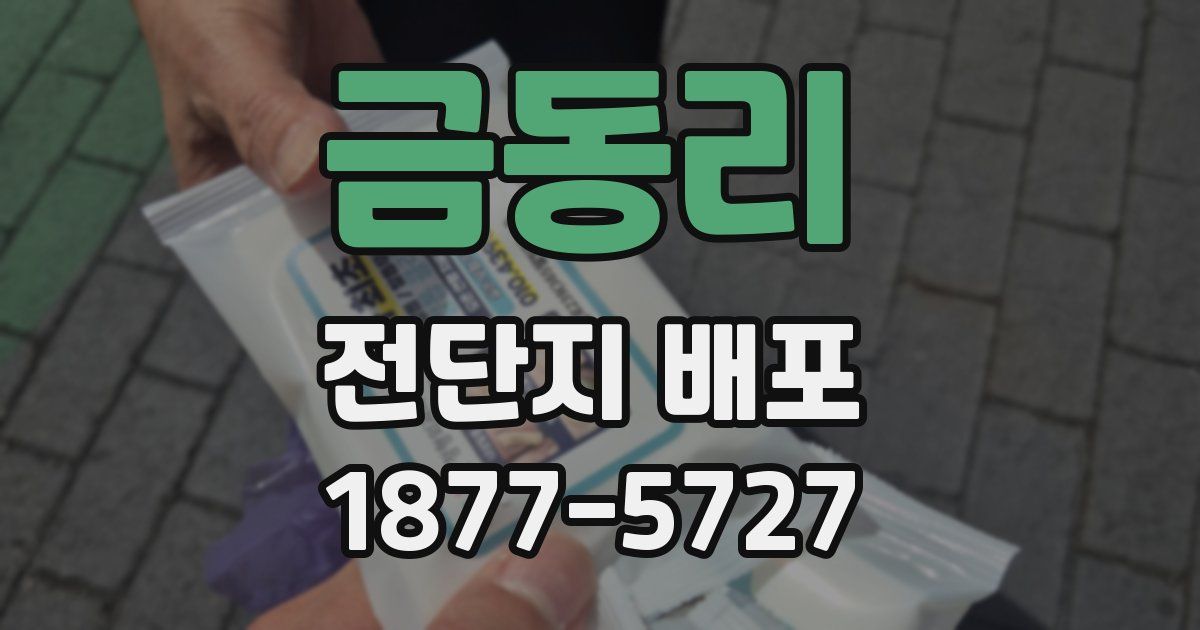 금동리 전단지 배포