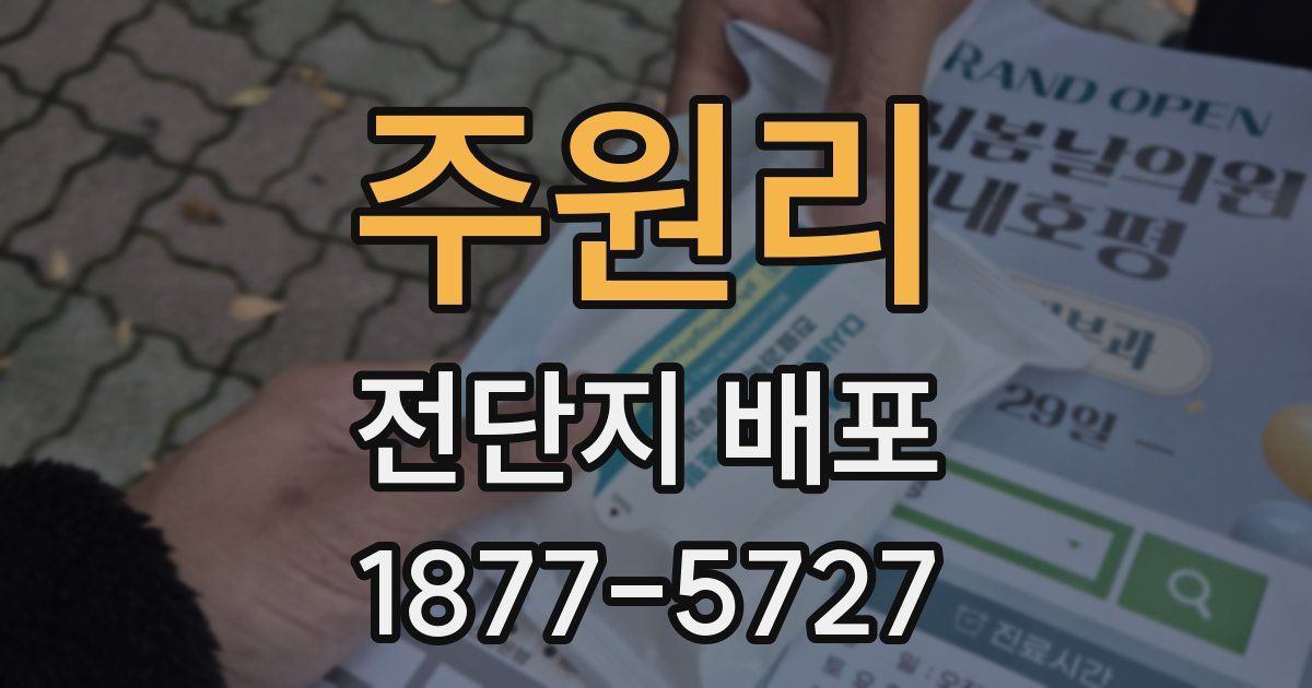 주원리 전단지 배포