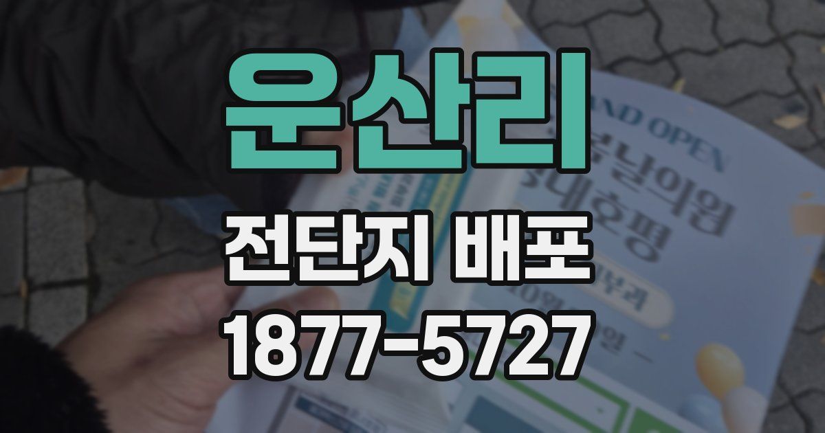 운산리 전단지 배포