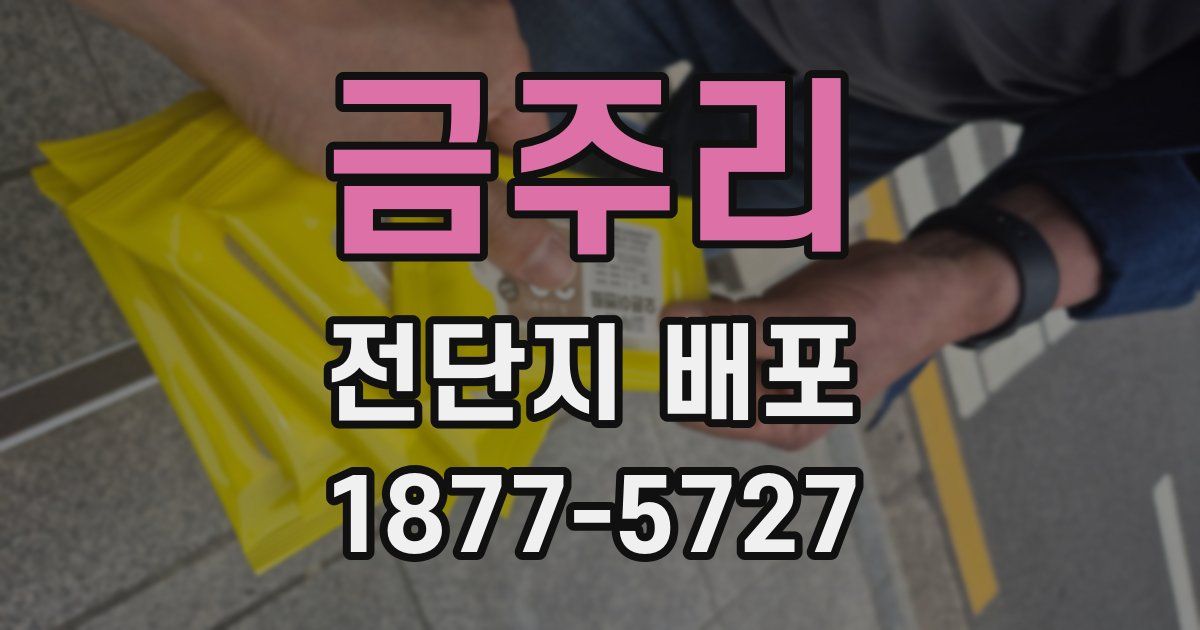 금주리 전단지 배포