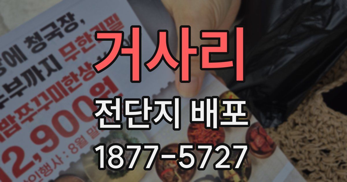 거사리 전단지 배포