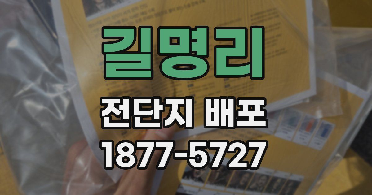 길명리 전단지 배포