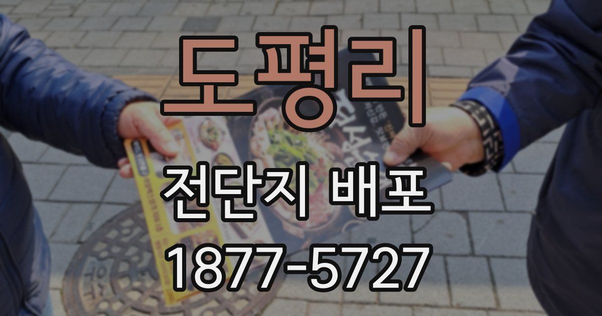 도평리 전단지 배포