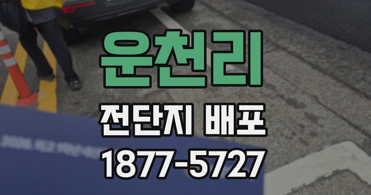 운천리 전단지 배포