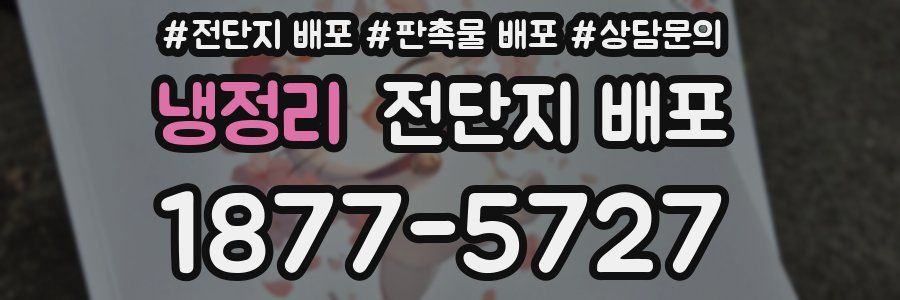 냉정리 전단지 배포