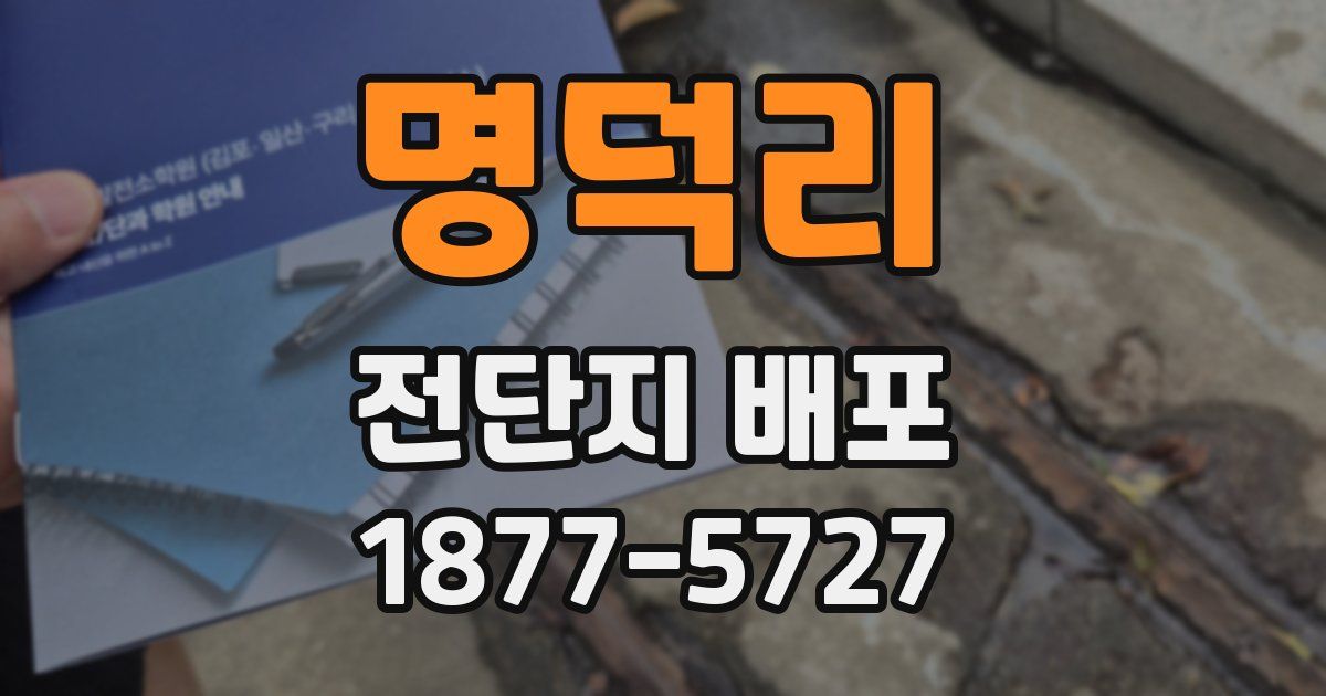 명덕리 전단지 배포