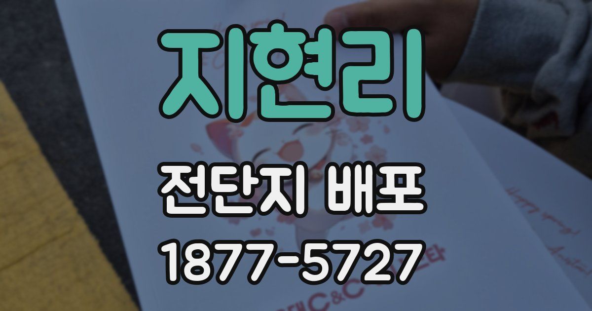 지현리 전단지 배포
