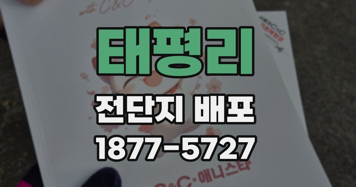태평리 전단지 배포