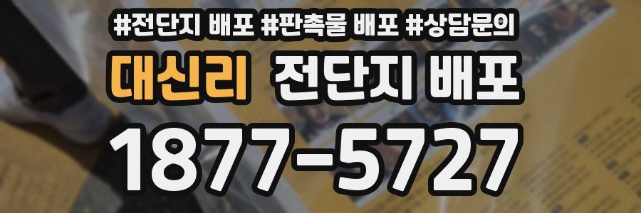 대신리 전단지 배포