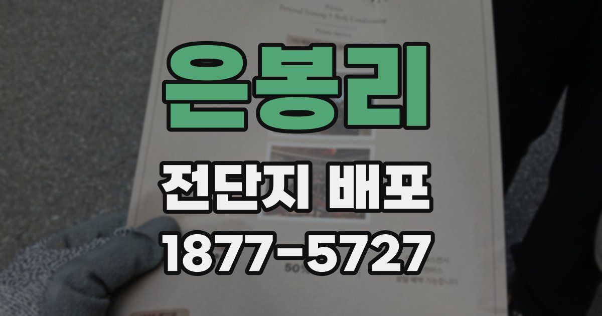 은봉리 전단지 배포