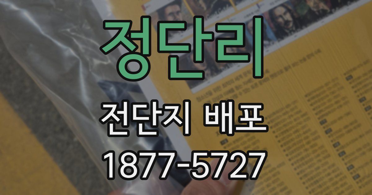 정단리 전단지 배포