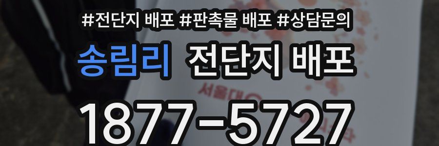 송림리 전단지 배포