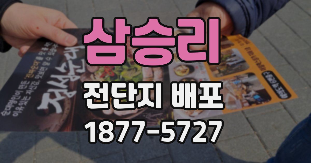 삼승리 전단지 배포