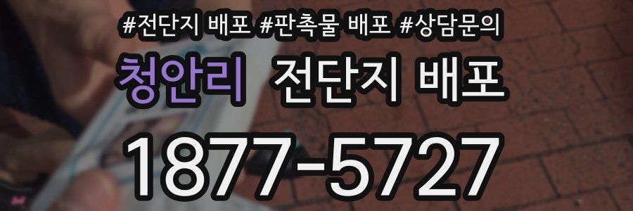 청안리 전단지 배포