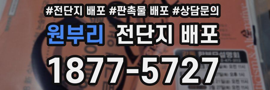 원부리 전단지 배포