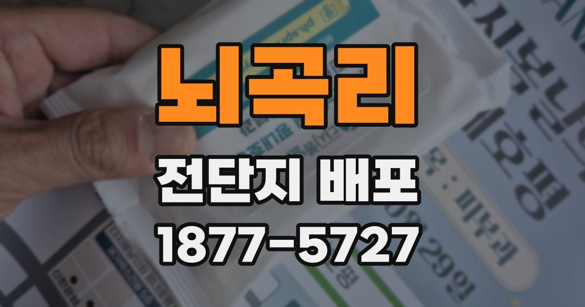 뇌곡리 전단지 배포