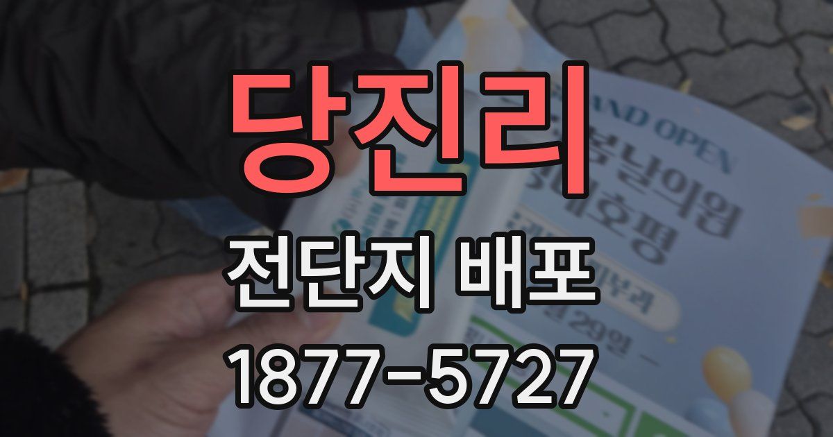 당진리 전단지 배포