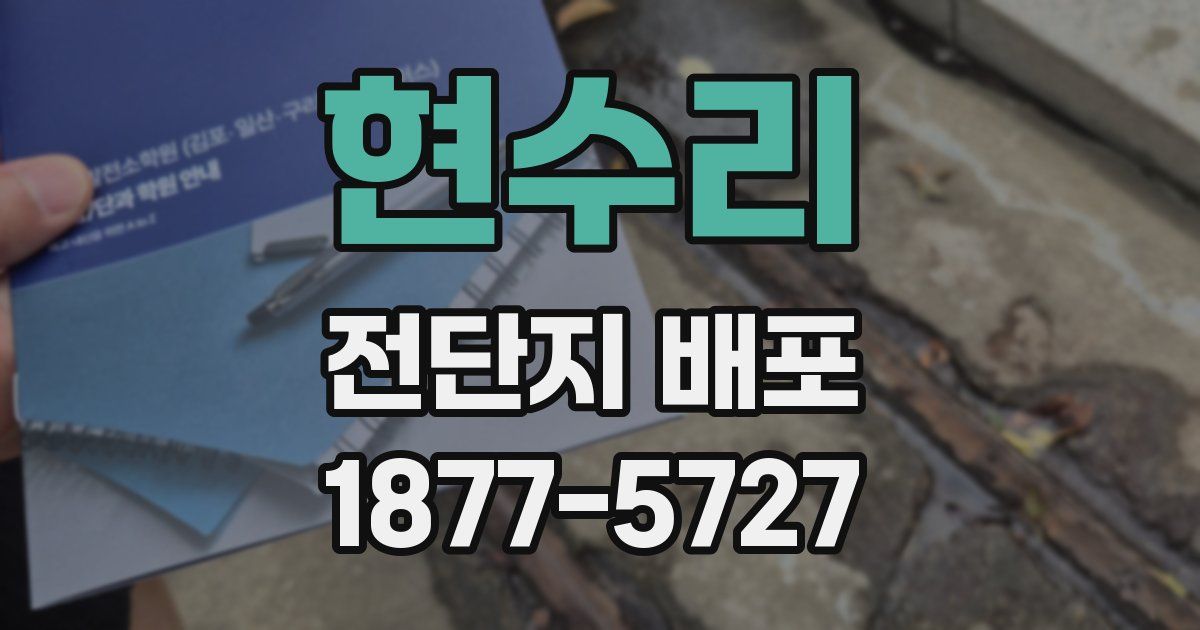 현수리 전단지 배포