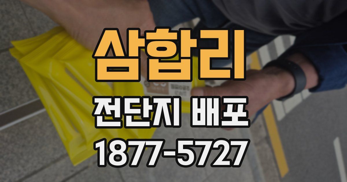 삼합리 전단지 배포