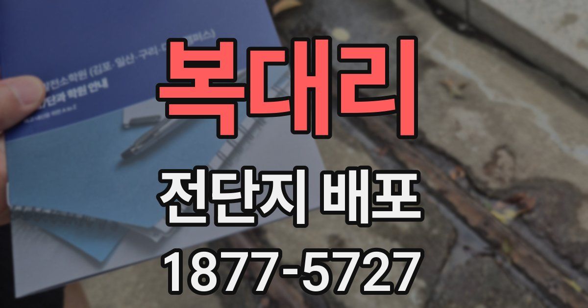복대리 전단지 배포