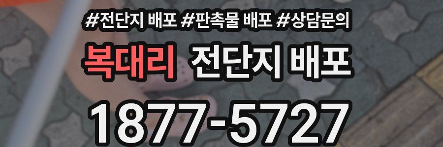 복대리 전단지 배포