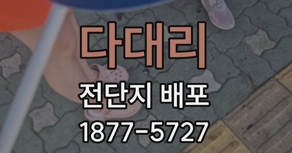 다대리 전단지 배포